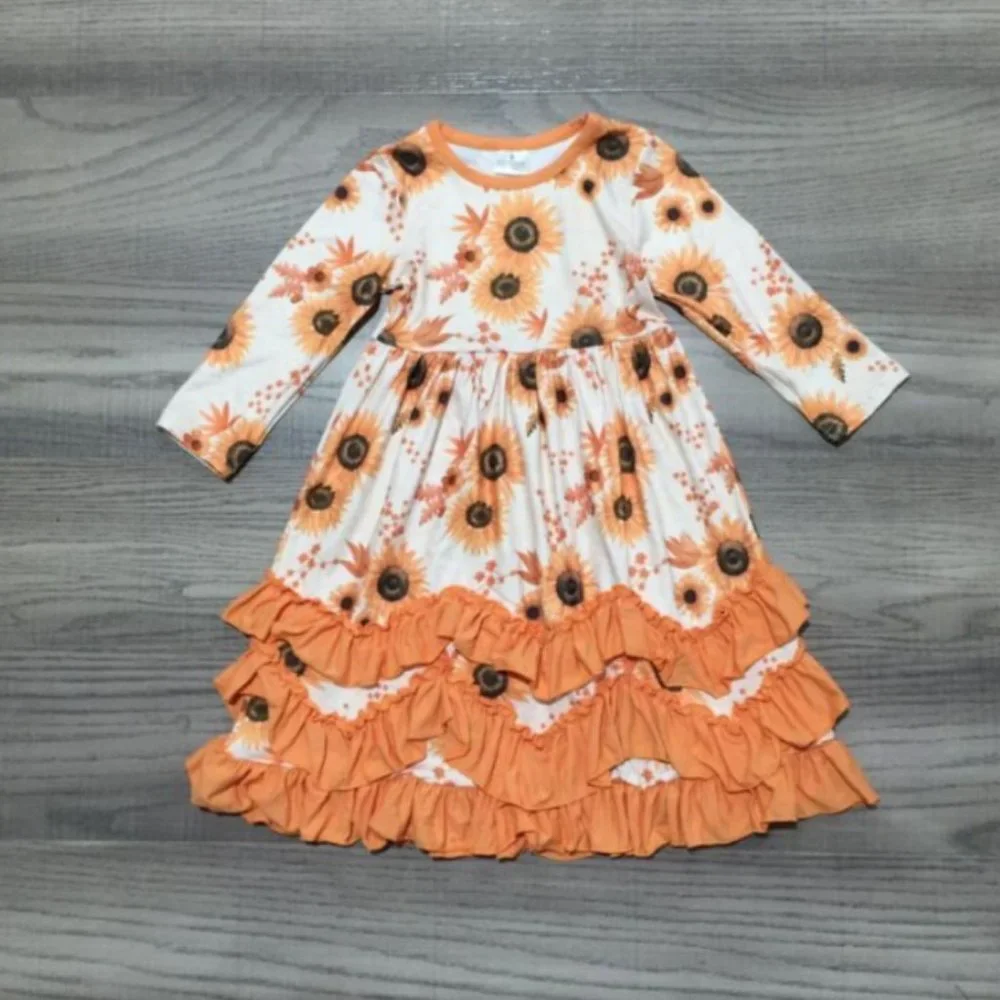 Boutique Sunflower Girls Ruffle Maxi Dress